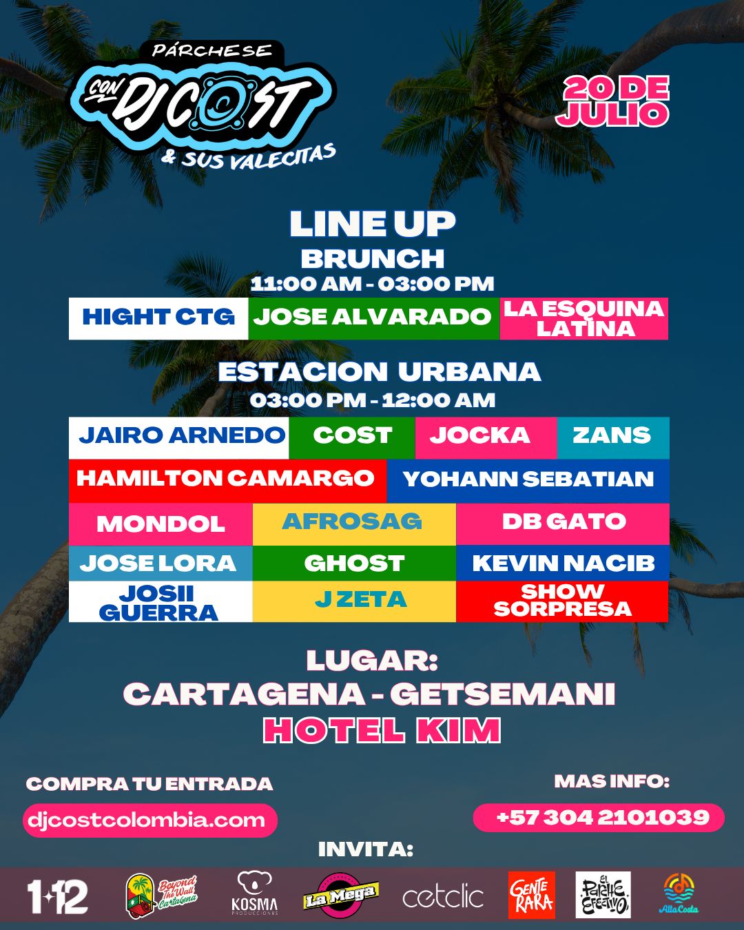 Flyer PÁRCHESE CON DJ COST & SUS VALECITAS